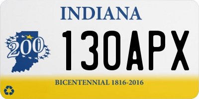 IN license plate 130APX