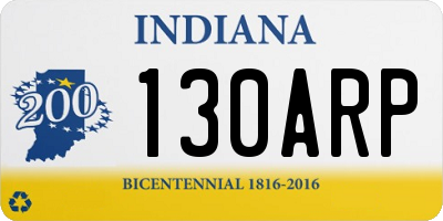 IN license plate 130ARP