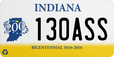 IN license plate 130ASS
