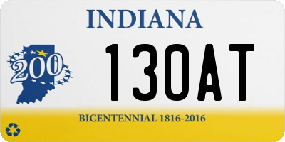 IN license plate 130AT