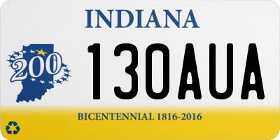 IN license plate 130AUA