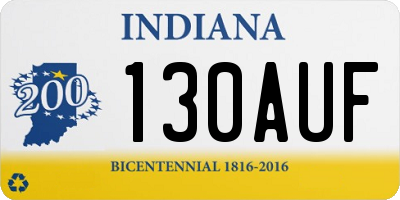 IN license plate 130AUF