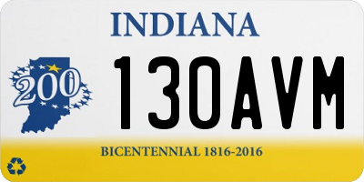IN license plate 130AVM