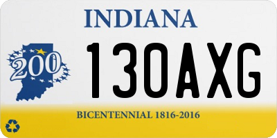 IN license plate 130AXG