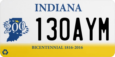 IN license plate 130AYM