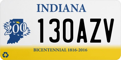 IN license plate 130AZV