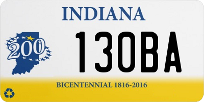 IN license plate 130BA