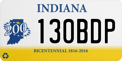 IN license plate 130BDP