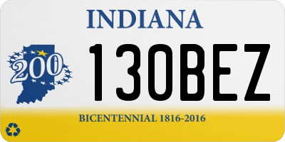 IN license plate 130BEZ