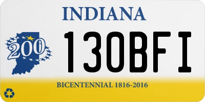 IN license plate 130BFI