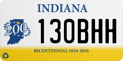 IN license plate 130BHH