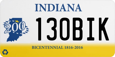 IN license plate 130BIK