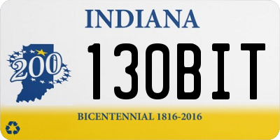 IN license plate 130BIT