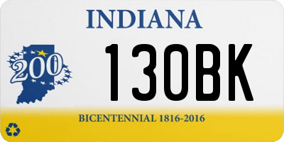 IN license plate 130BK