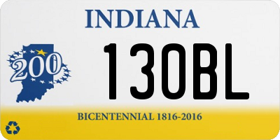 IN license plate 130BL