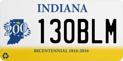 IN license plate 130BLM