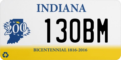 IN license plate 130BM