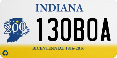 IN license plate 130BOA