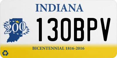 IN license plate 130BPV