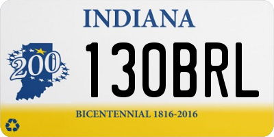 IN license plate 130BRL
