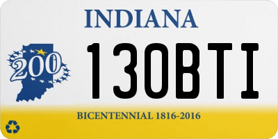 IN license plate 130BTI