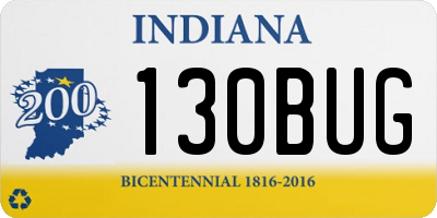 IN license plate 130BUG