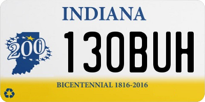 IN license plate 130BUH