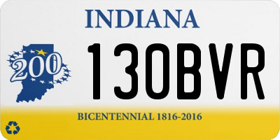 IN license plate 130BVR