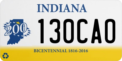 IN license plate 130CAO