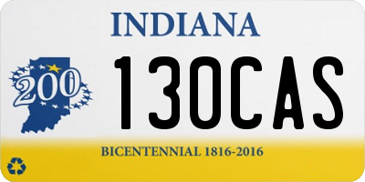 IN license plate 130CAS