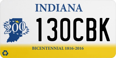 IN license plate 130CBK