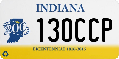 IN license plate 130CCP
