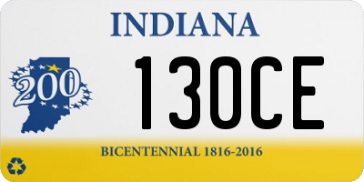 IN license plate 130CE