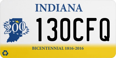 IN license plate 130CFQ