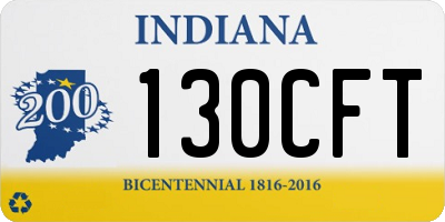 IN license plate 130CFT