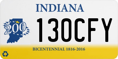 IN license plate 130CFY