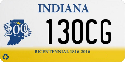 IN license plate 130CG