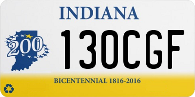 IN license plate 130CGF