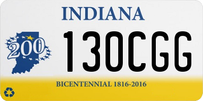 IN license plate 130CGG
