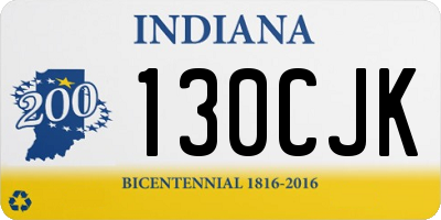 IN license plate 130CJK