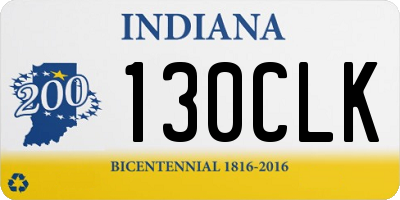 IN license plate 130CLK