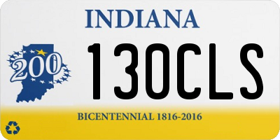 IN license plate 130CLS