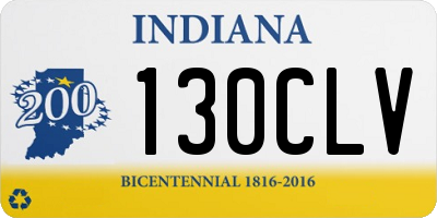 IN license plate 130CLV