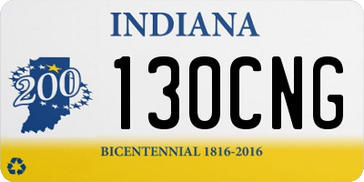 IN license plate 130CNG