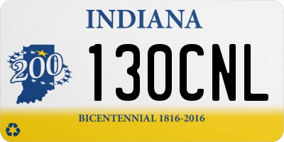 IN license plate 130CNL