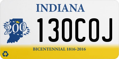 IN license plate 130COJ