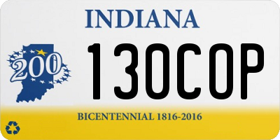 IN license plate 130COP