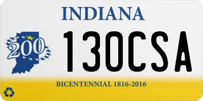 IN license plate 130CSA