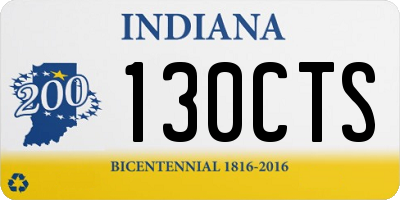 IN license plate 130CTS