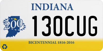 IN license plate 130CUG